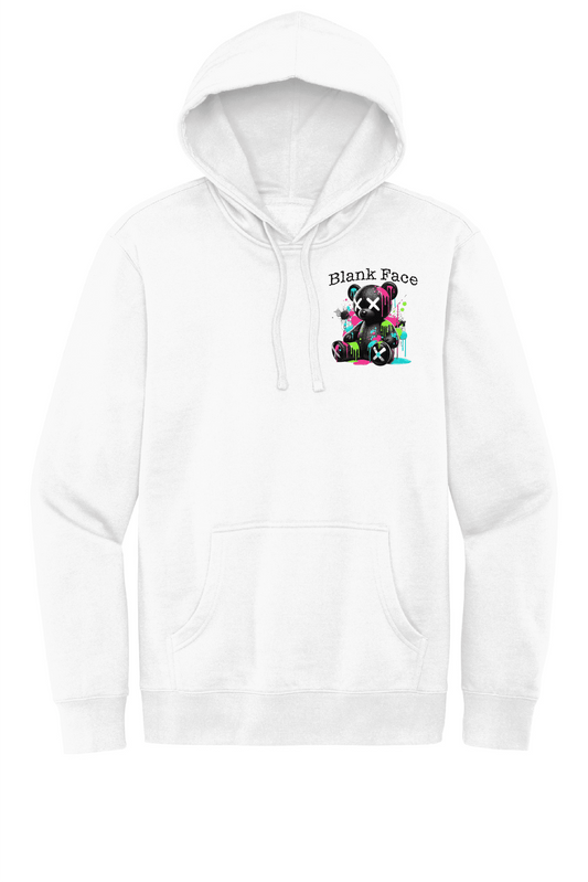 White Blank Face Bear Hoodie