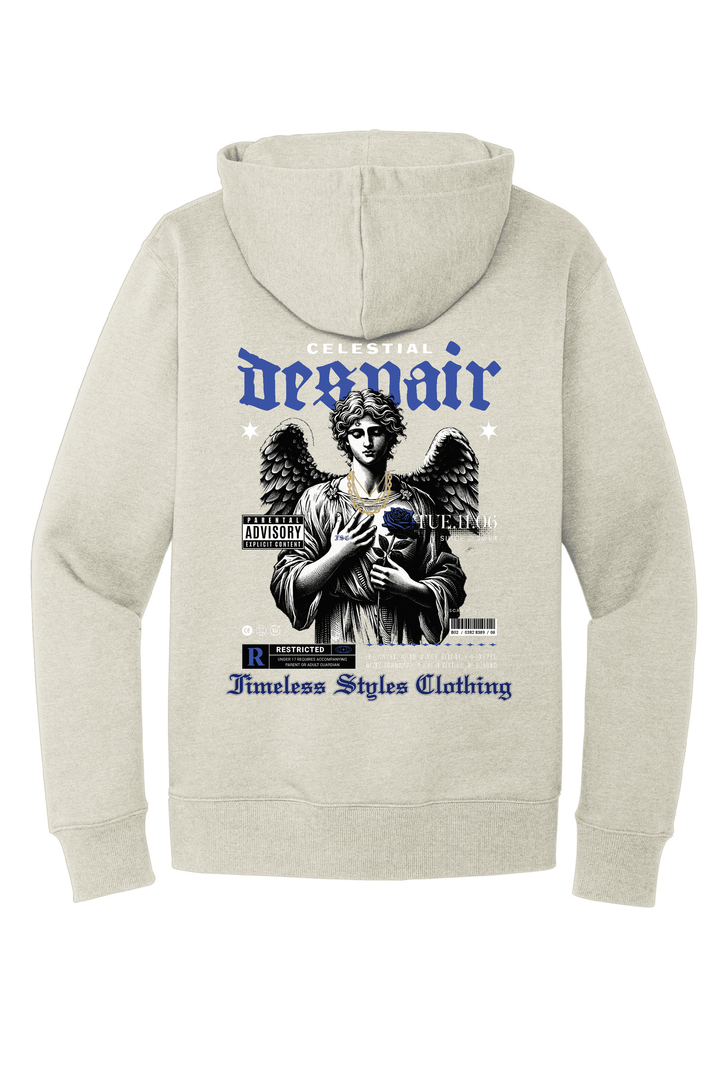 TSC Blue Rose Design Hoodie