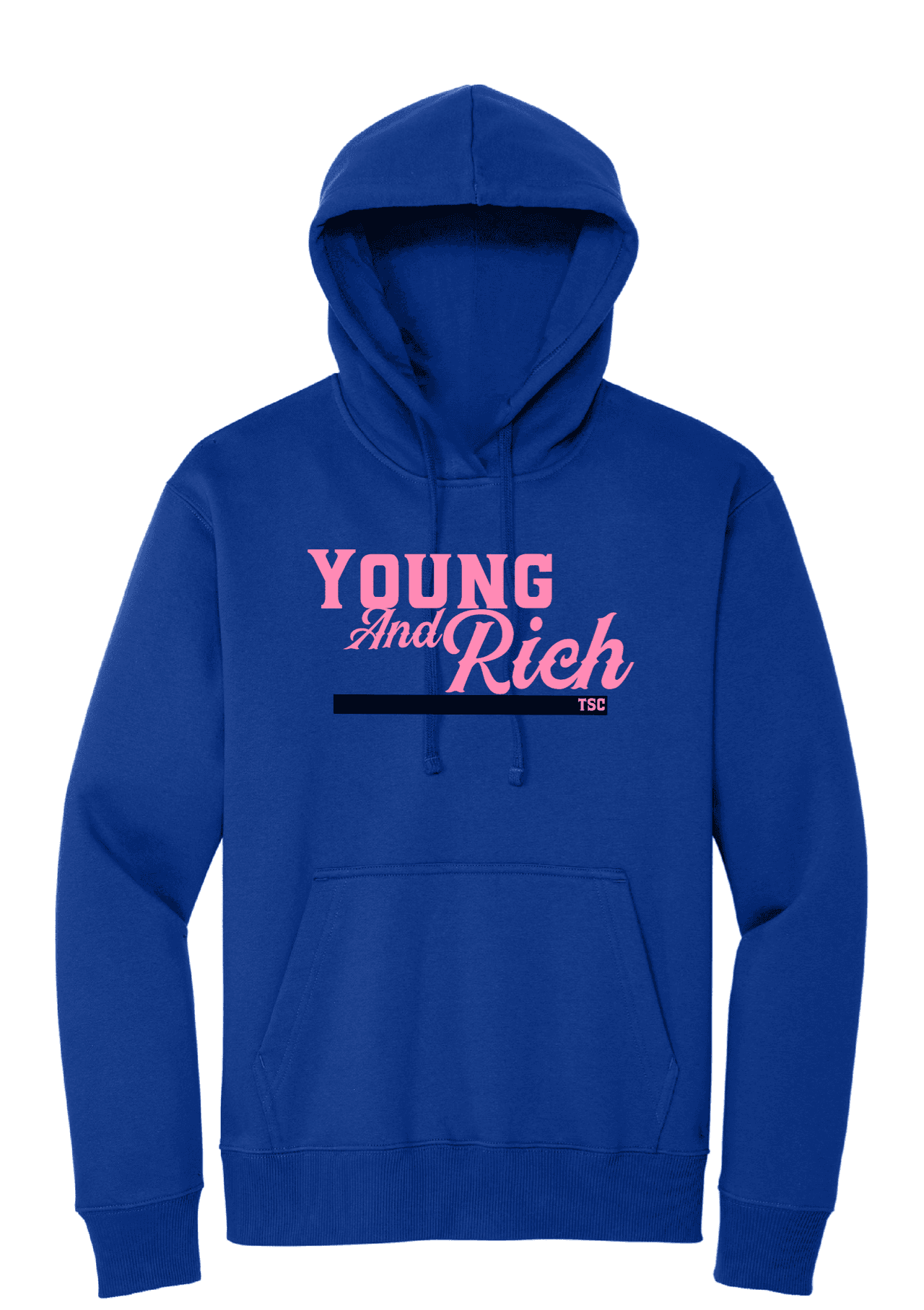 Royal Blue Young and Rich TSC Hoodie – TruGenX Timeless Streetwear 12oz 405 GSM