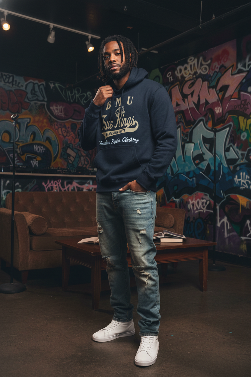 BMU Premium Hoodie True Kings – Heavyweight Streetwear for Leaders