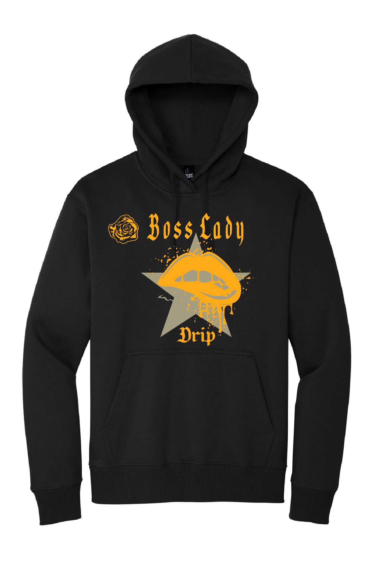 Boss Lady Drip Black 12oz Premium Hoodie