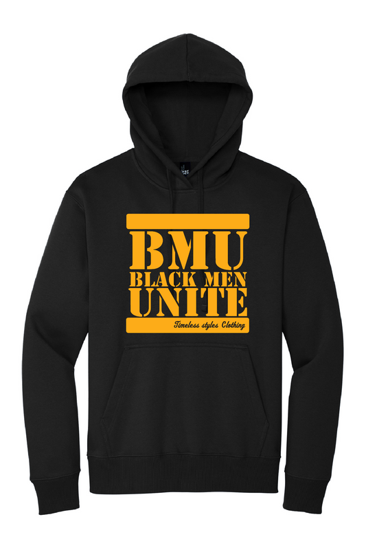 BMU Black Premium 12oz Hoodie Black Men Unite hoodie.