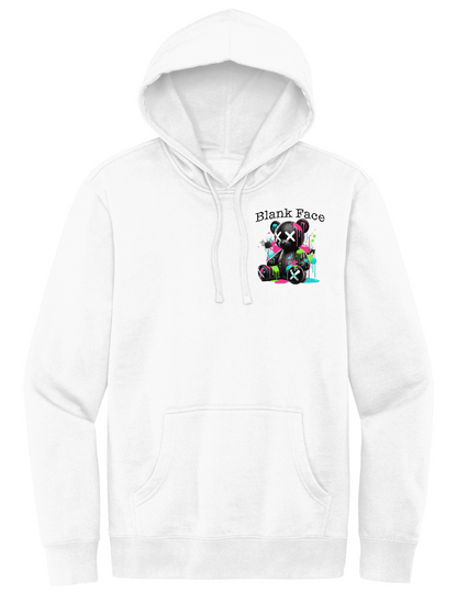 White Blank Face Bear Hoodie – Heavyweight Streetwear