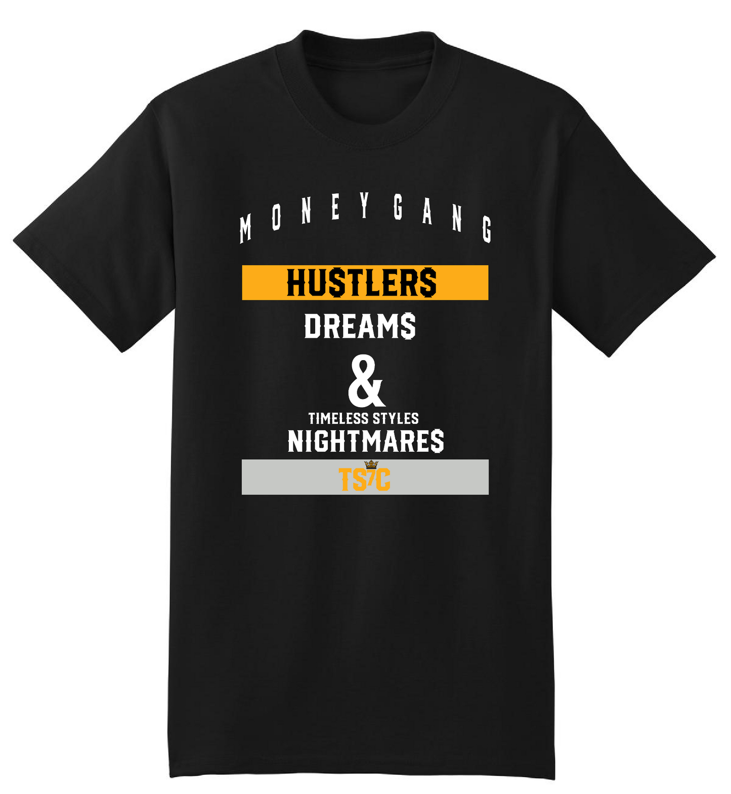 Street Wear Oversize Hustlers Dream Heavyweight Cotton T-shirt