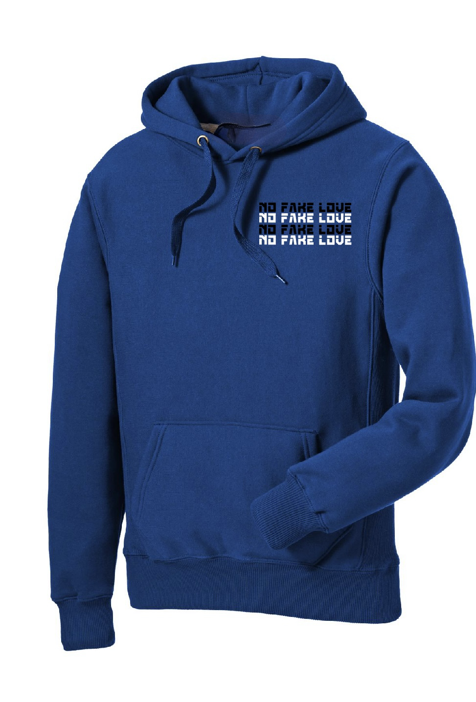 No Fake Love Premium Heavyweight Fashion 12oz Hoodie