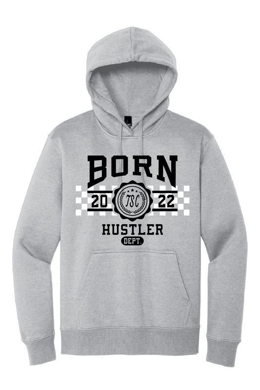 Born Hustler 12oz Classic Gray Premium Hoodie