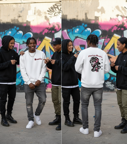 Timeless Hustler White Crewneck