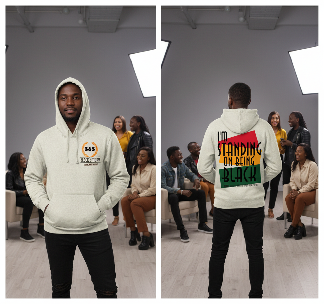 Black History 12oz Premium Quality Hoodie 365 – Afrocentric Streetwear